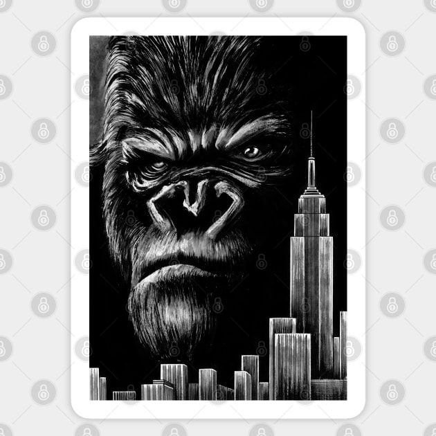 King Kong - Inktober 2019 Sticker by Jomeeo